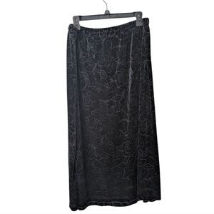 Vintage 90s Christopher & Banks Velvet Burnout Witchy Whimsigoth Skirt Size 1X